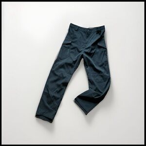 Tactical Series M elastic back waist multi pocket black pants